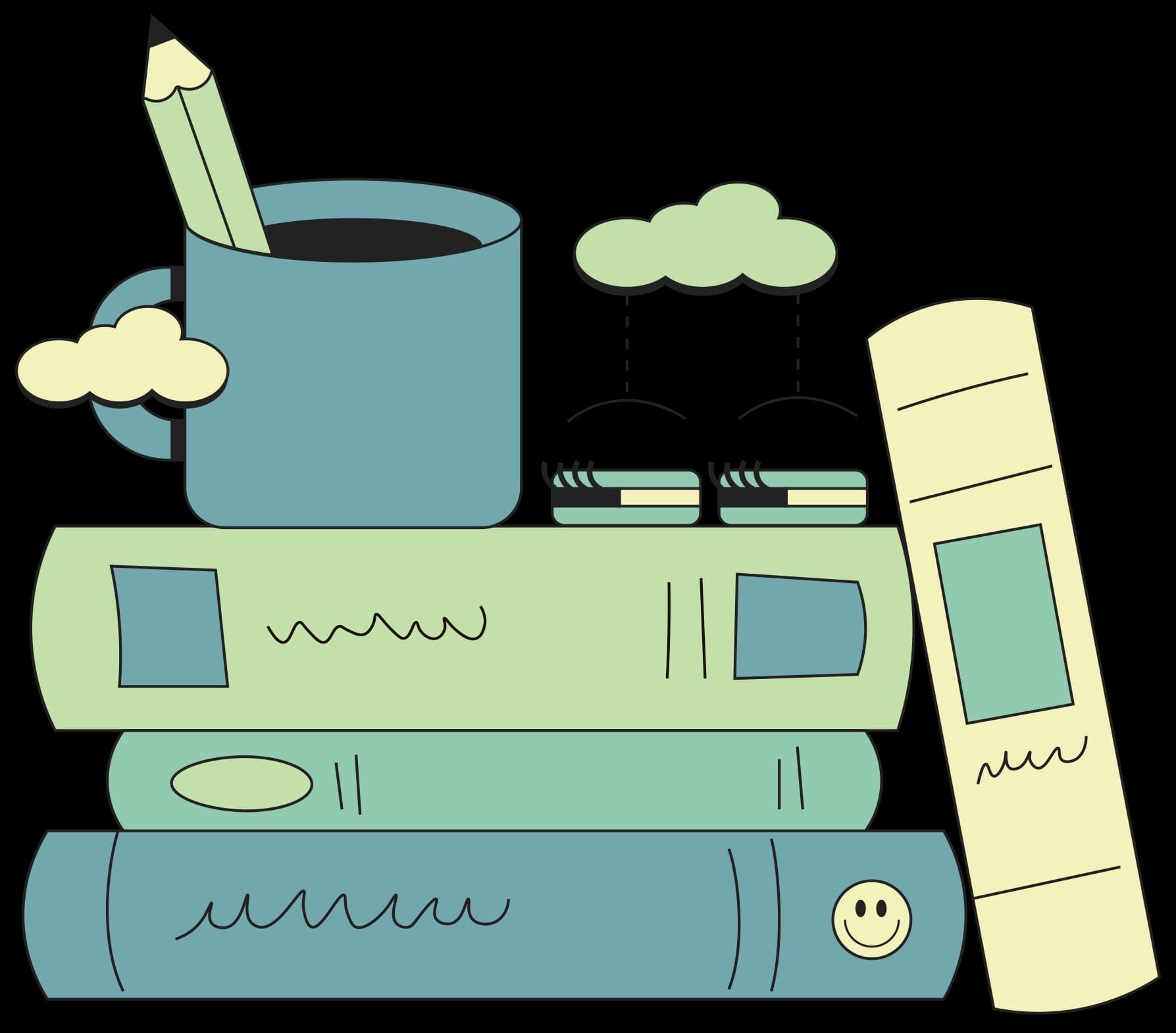 Vector book return illustration