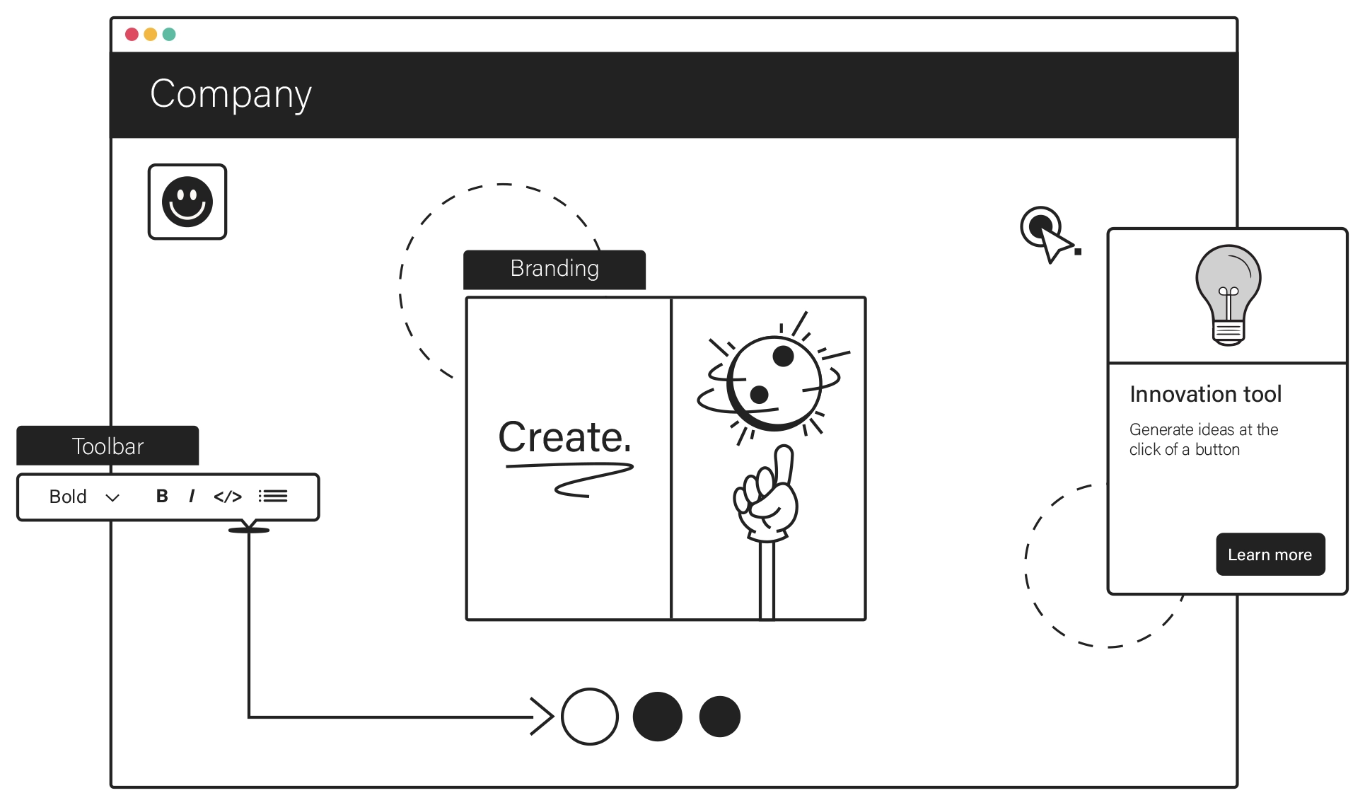 Vector idea collaboration concept illustration