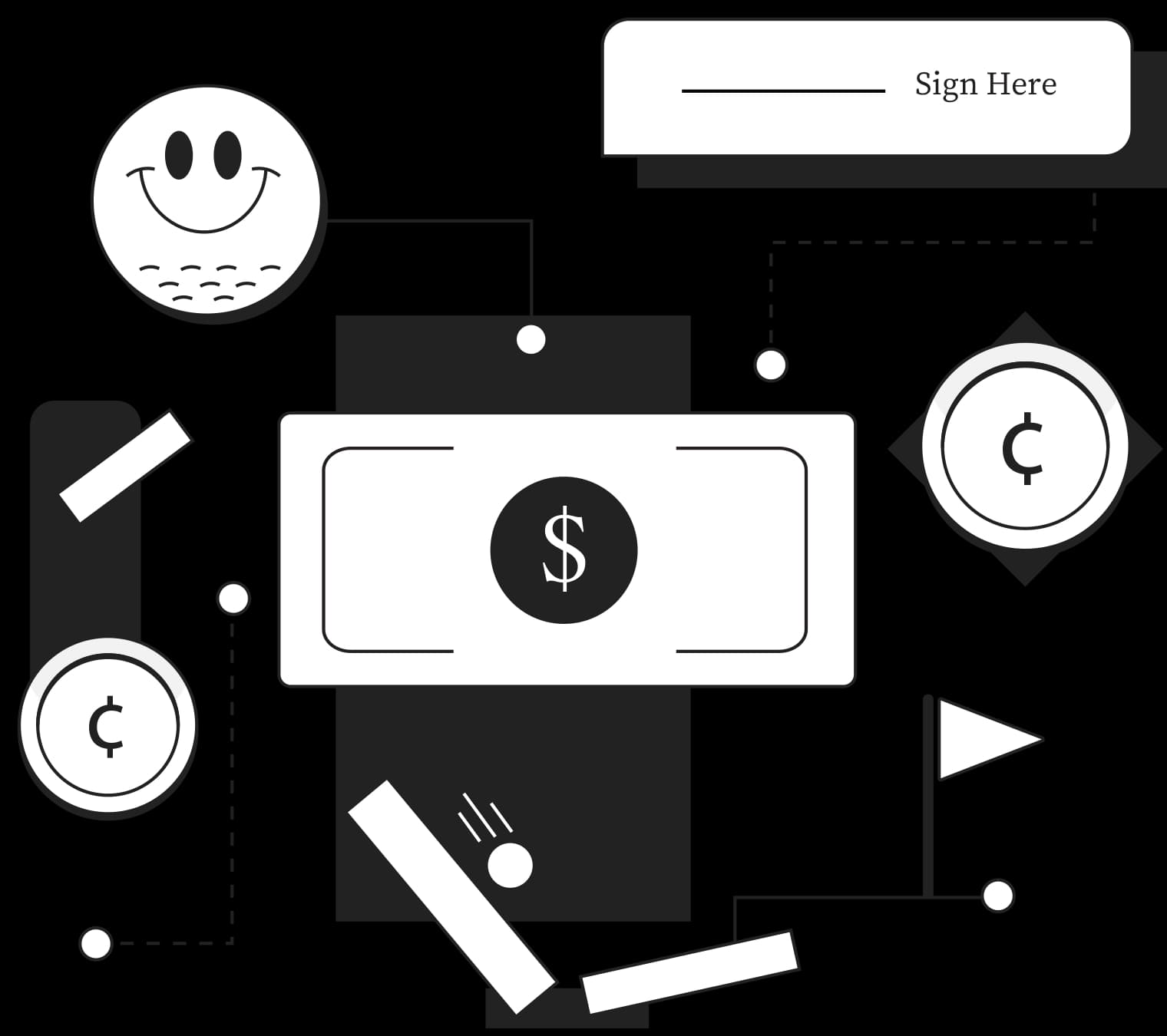 Vector balancing your assets illustration