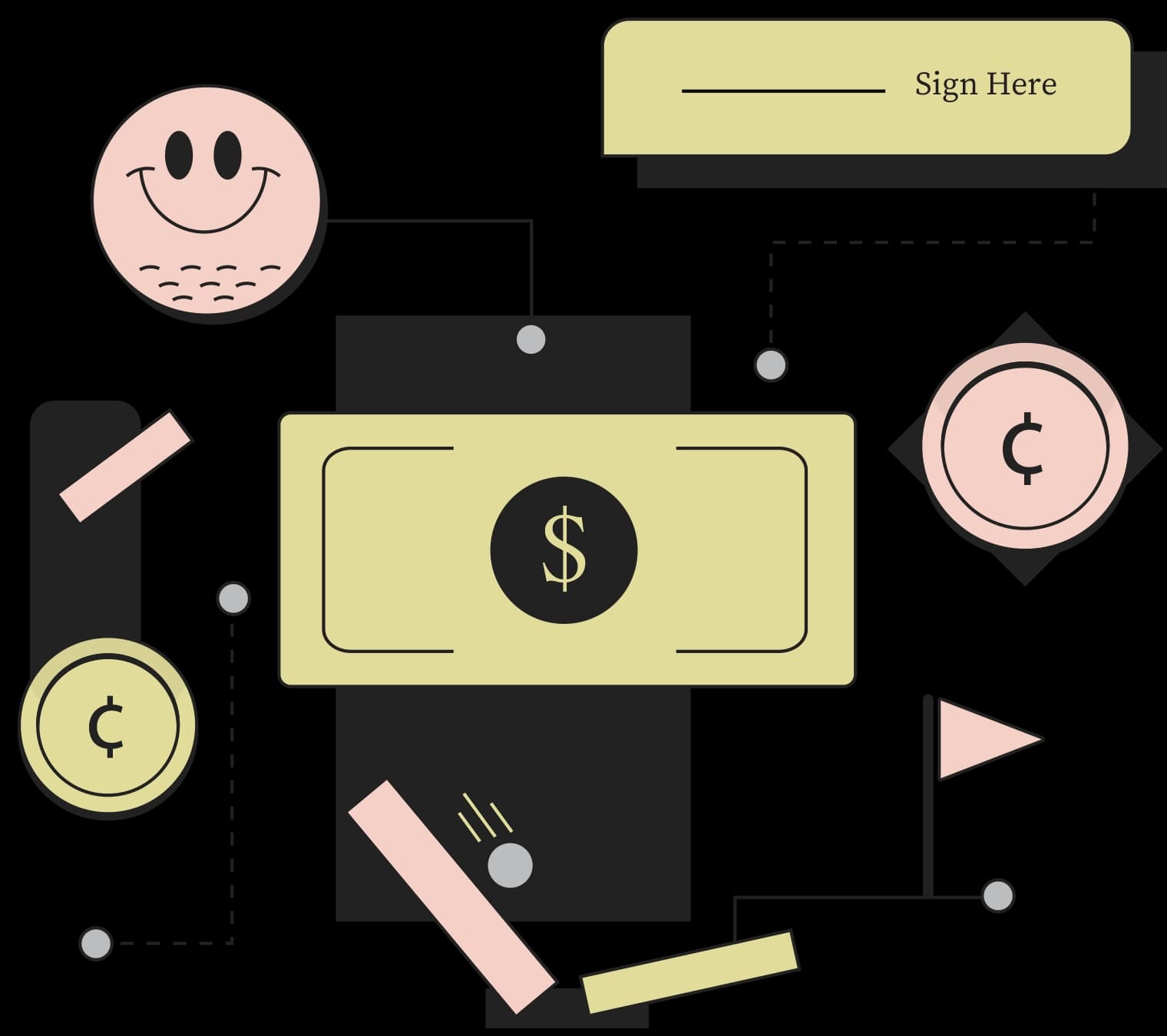 Vector balancing your assets illustration