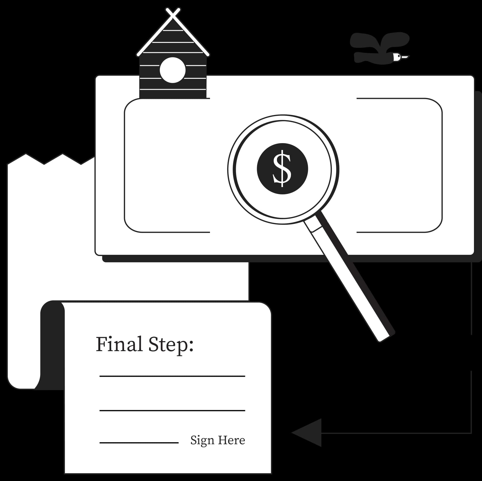 Vector making deals and money concept illustration