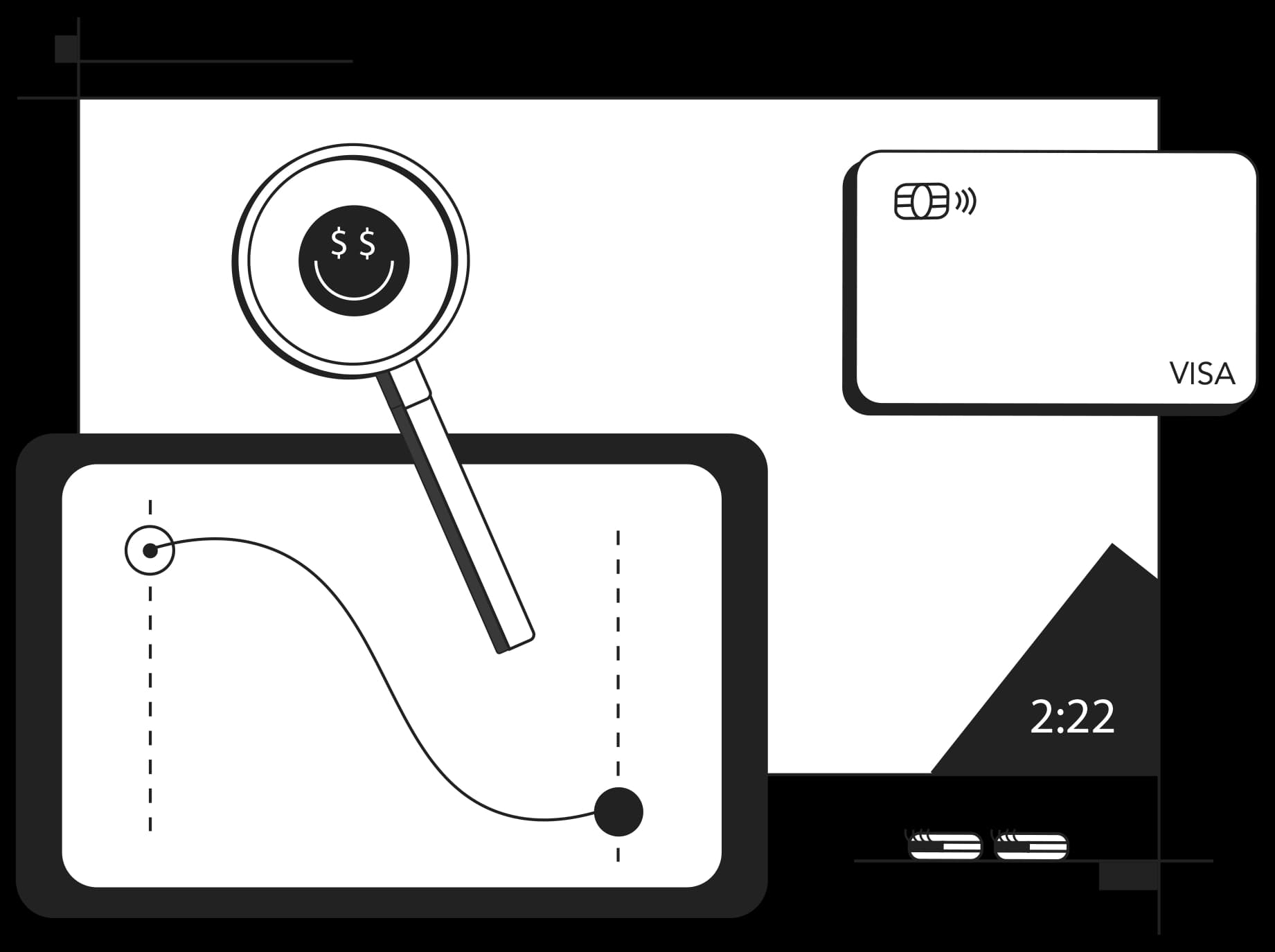 Vector track your finances illustration