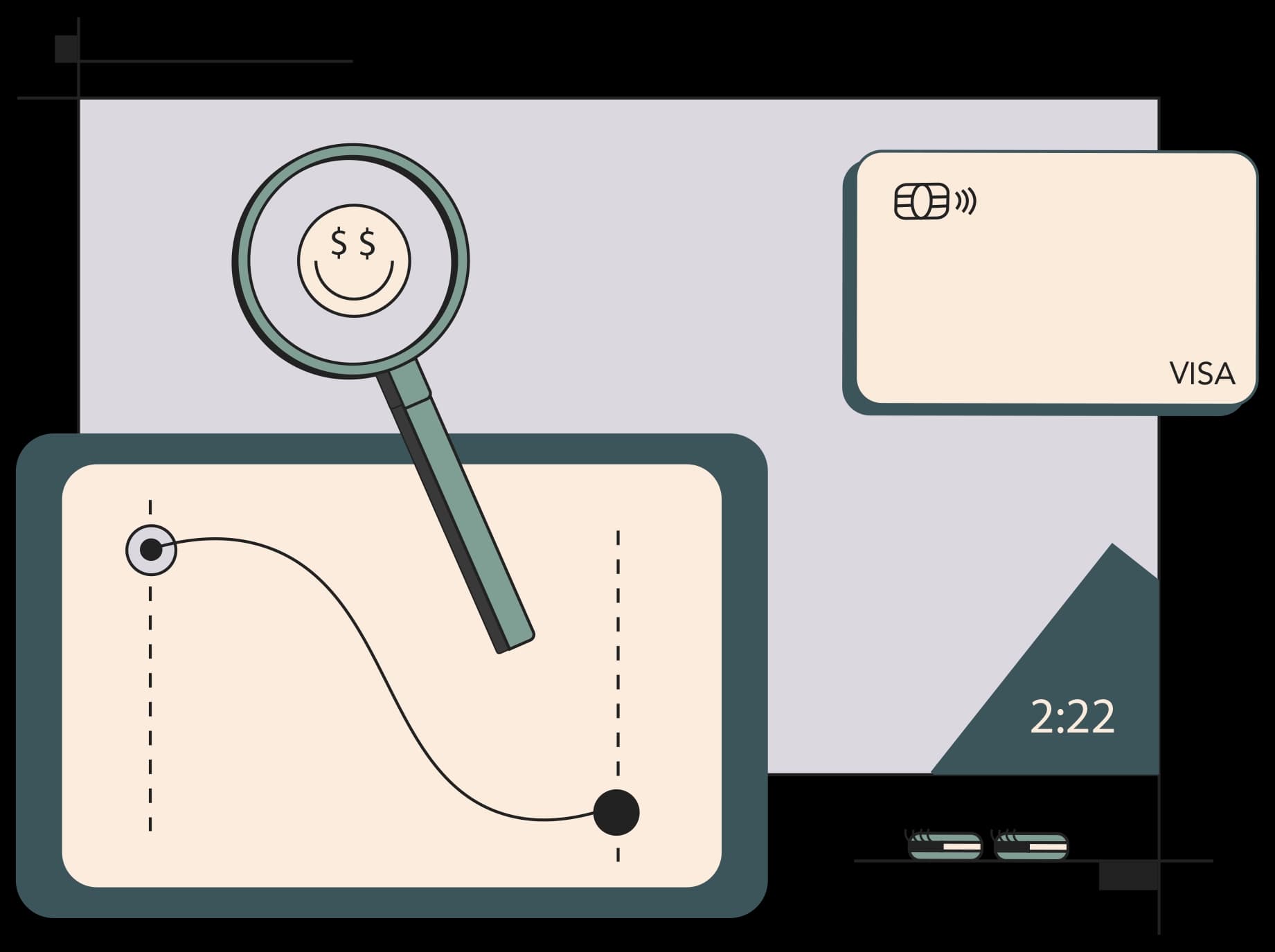 Vector track your finances illustration