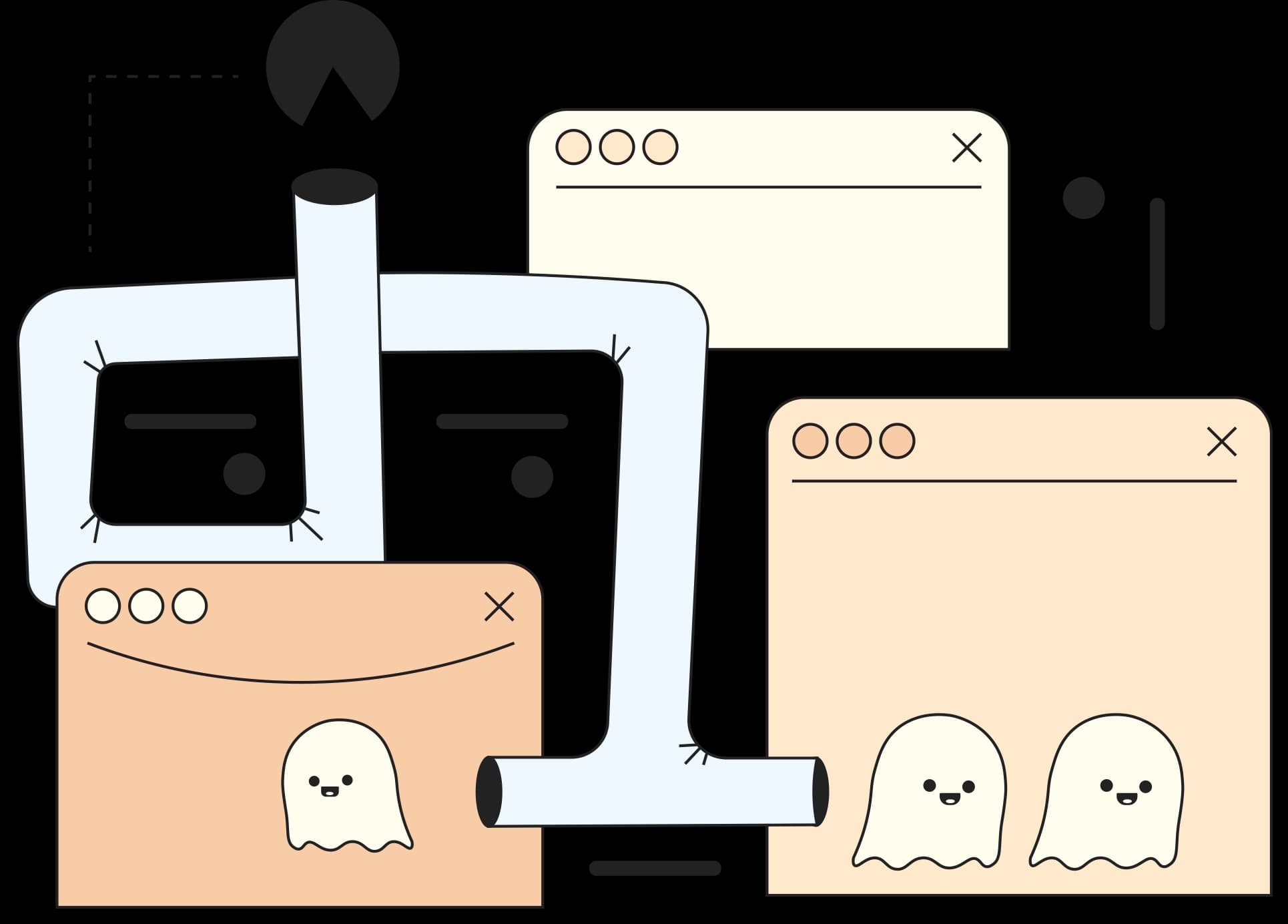 Vector filling out forms illustration