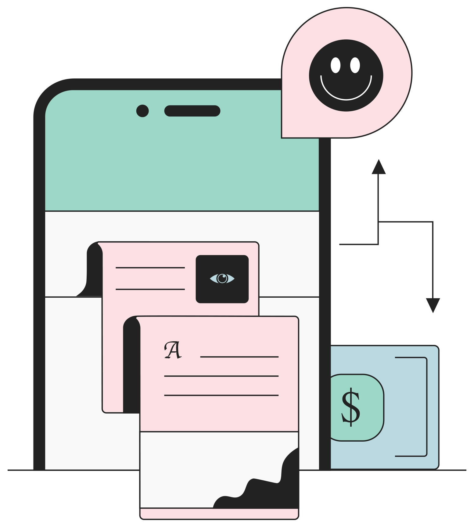 Vector device connections illustration