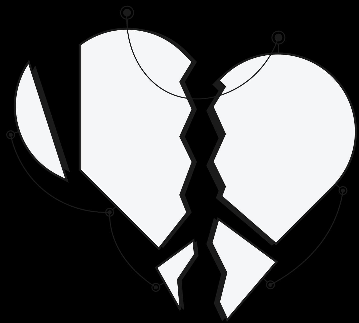 Vector broken heart concept illustration illustration