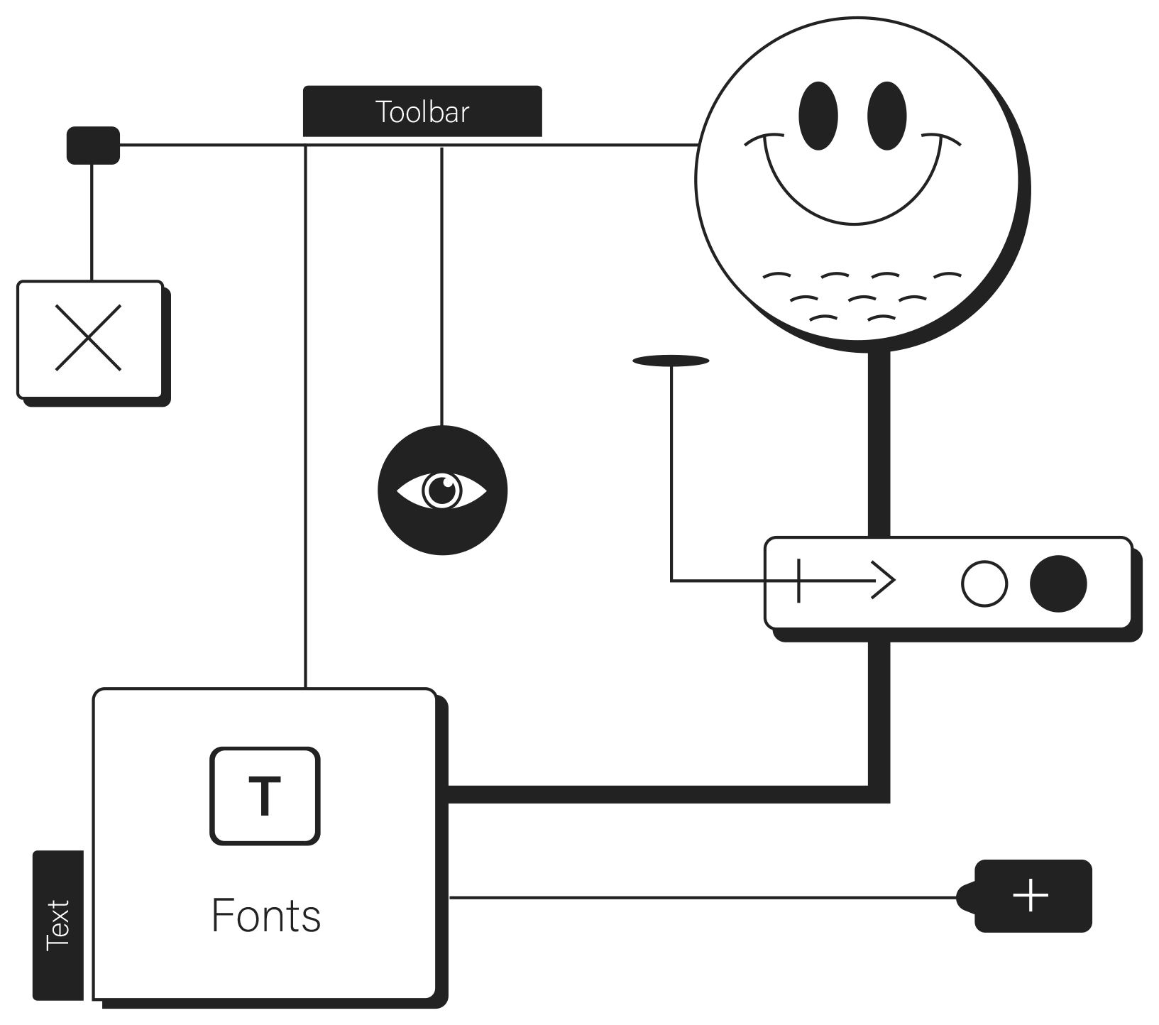 Vector screen scramler concept illustration