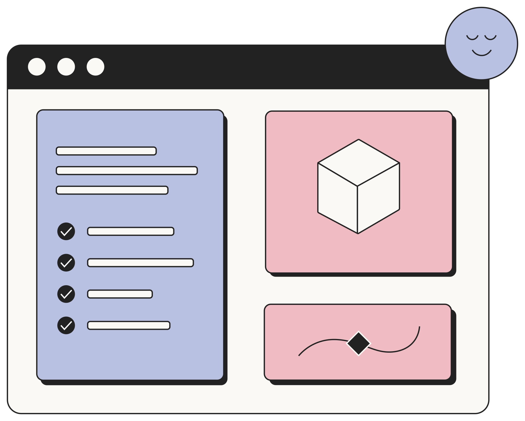 Vector painting with computer screens illustration