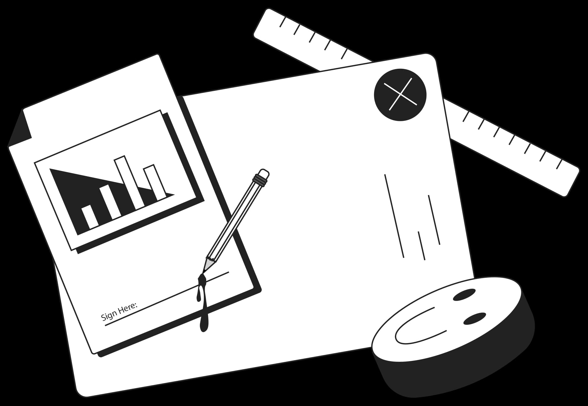 Vector simple math calculations illustration