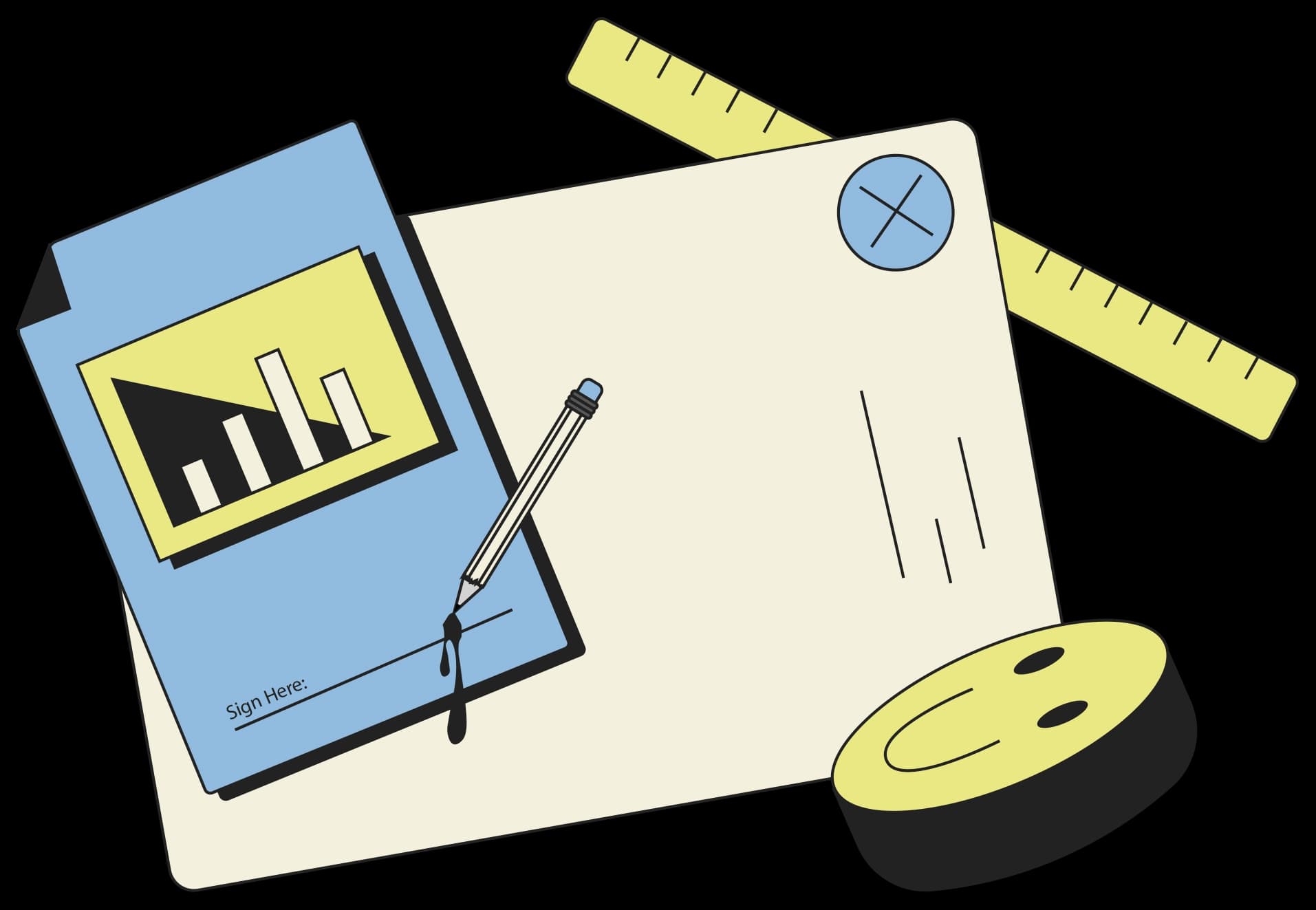 Vector simple math calculations illustration