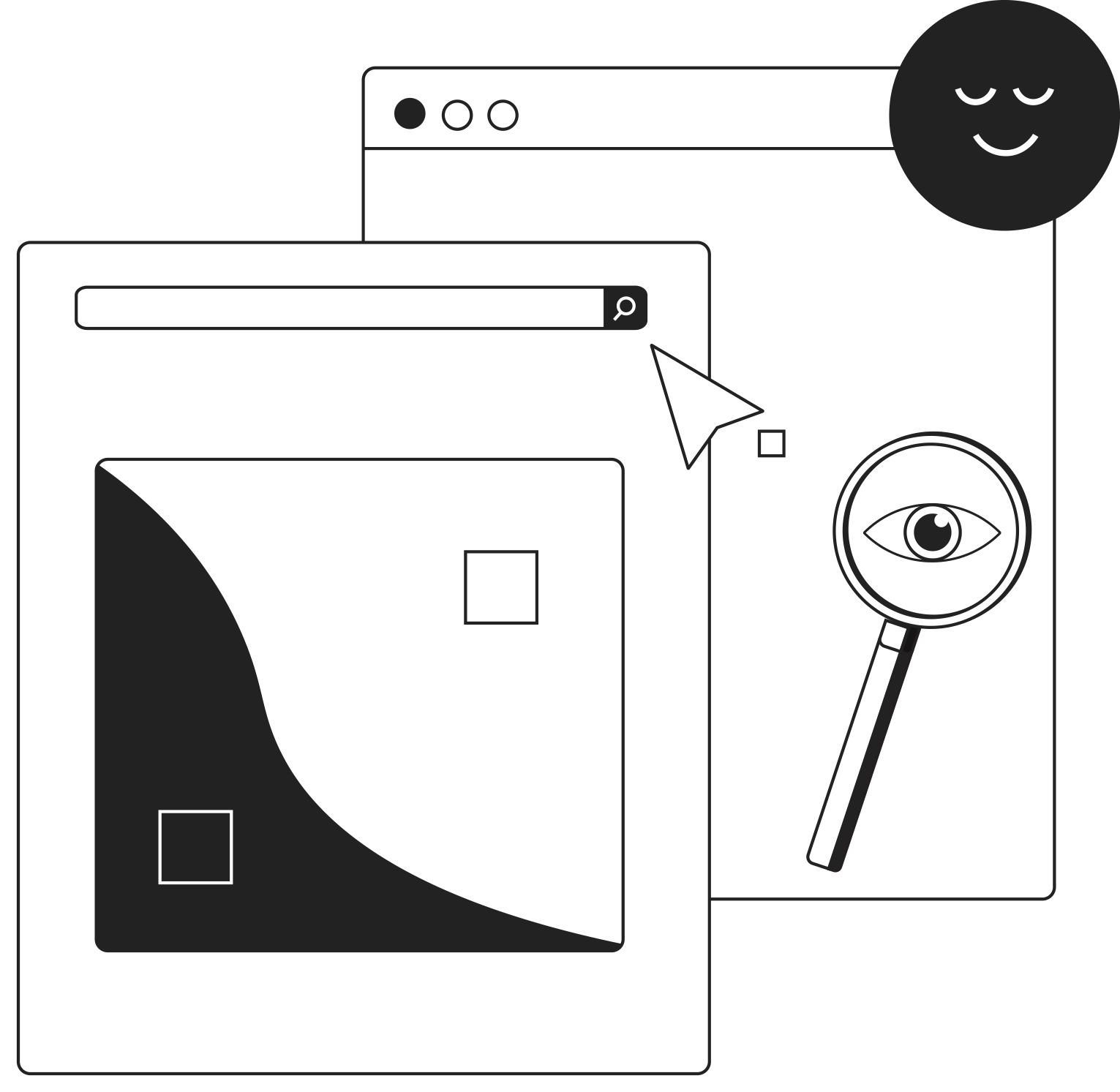 Vector layers of printing paper concept illustration