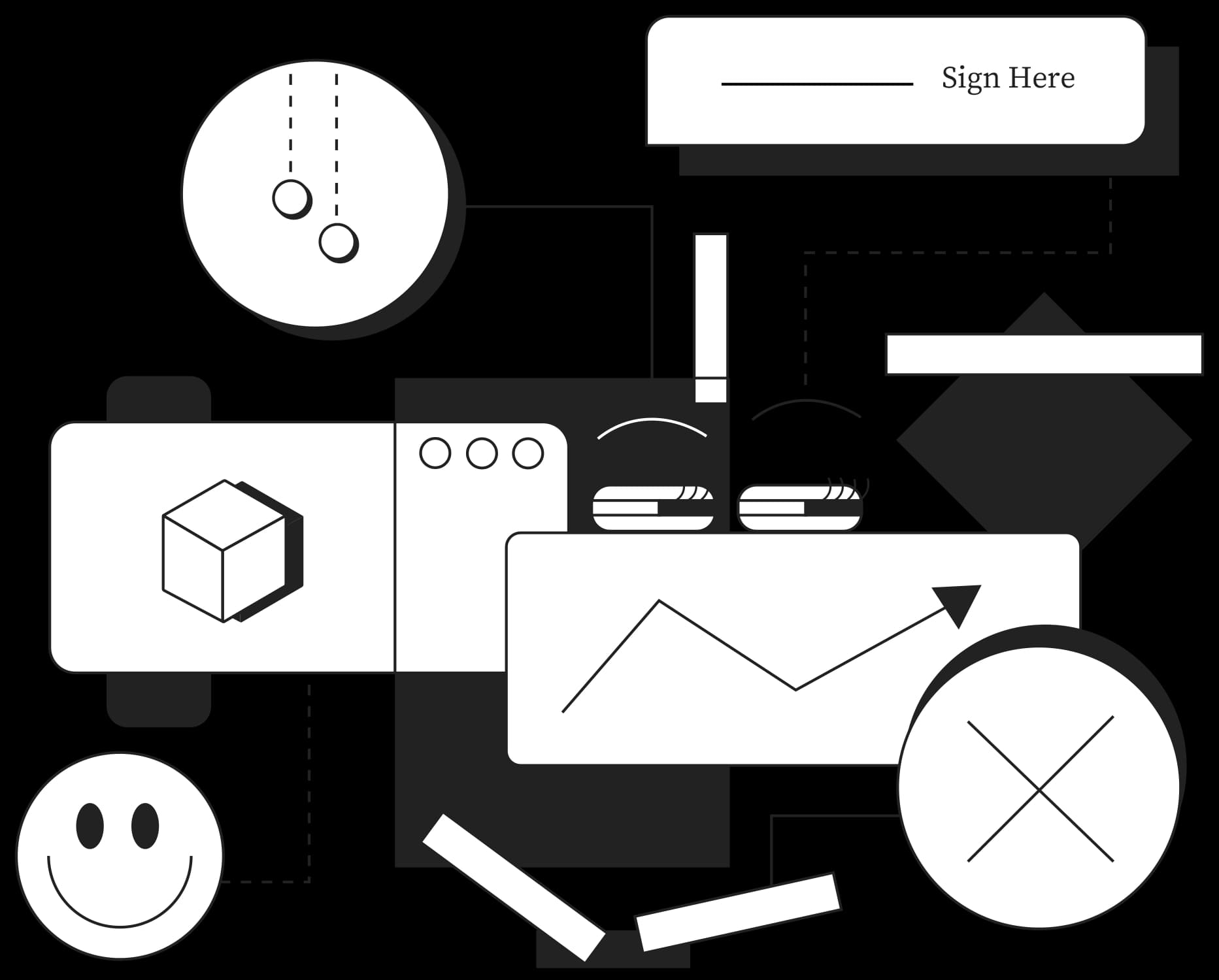 Vector finding beauty in chaos illustration